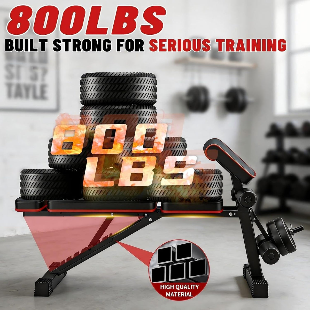 Adjustable Weight Bench, Foldable Workout Bench Press for Home Gym - My Love for Fitness