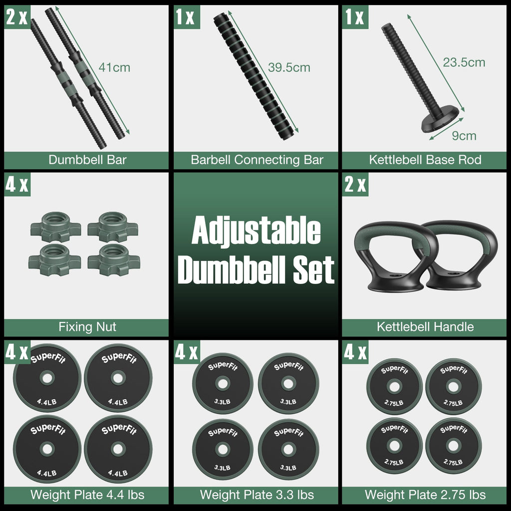 Adjustable Weight Dumbbell Set with Connector - My Love for Fitness