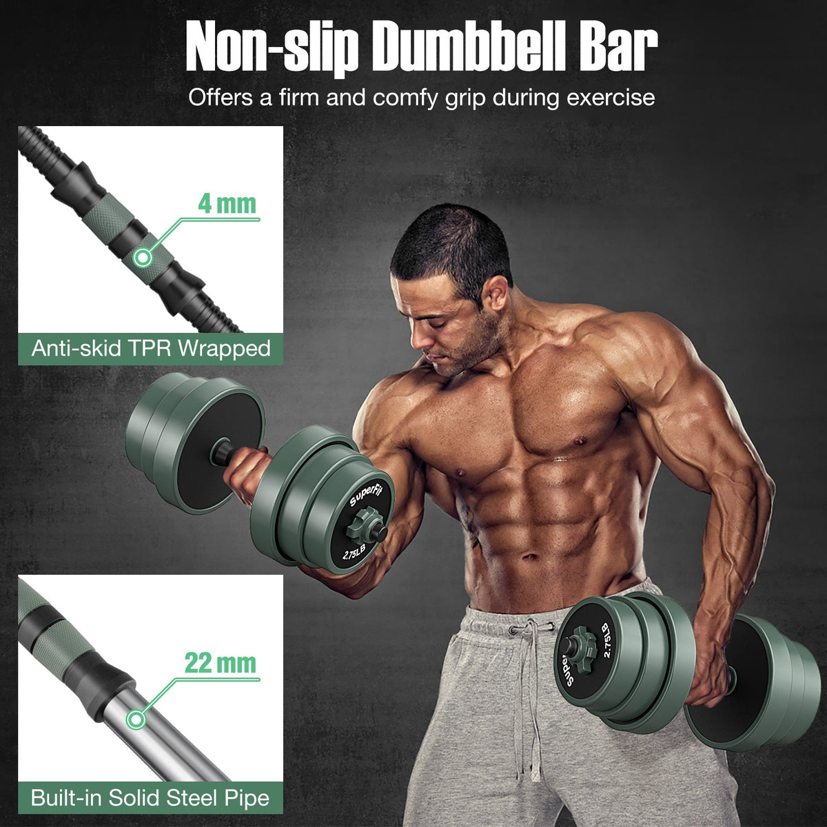 Adjustable Weight Dumbbell Set with Connector - My Love for Fitness