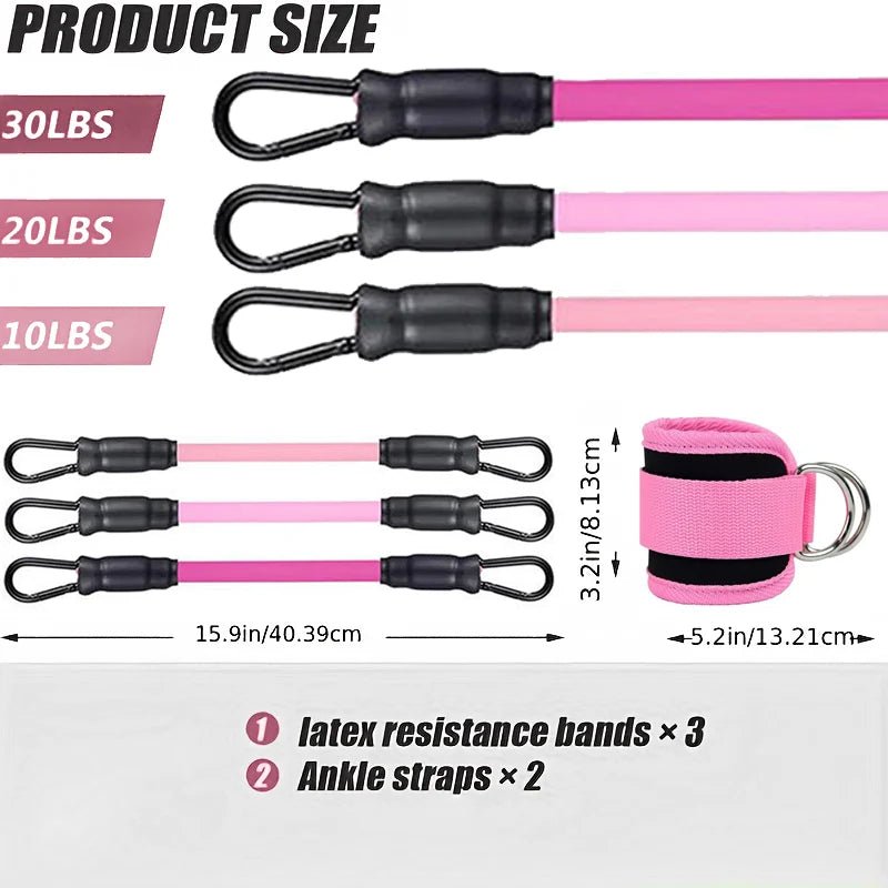 Ankle Straps Resistance Band Set - My Love for Fitness