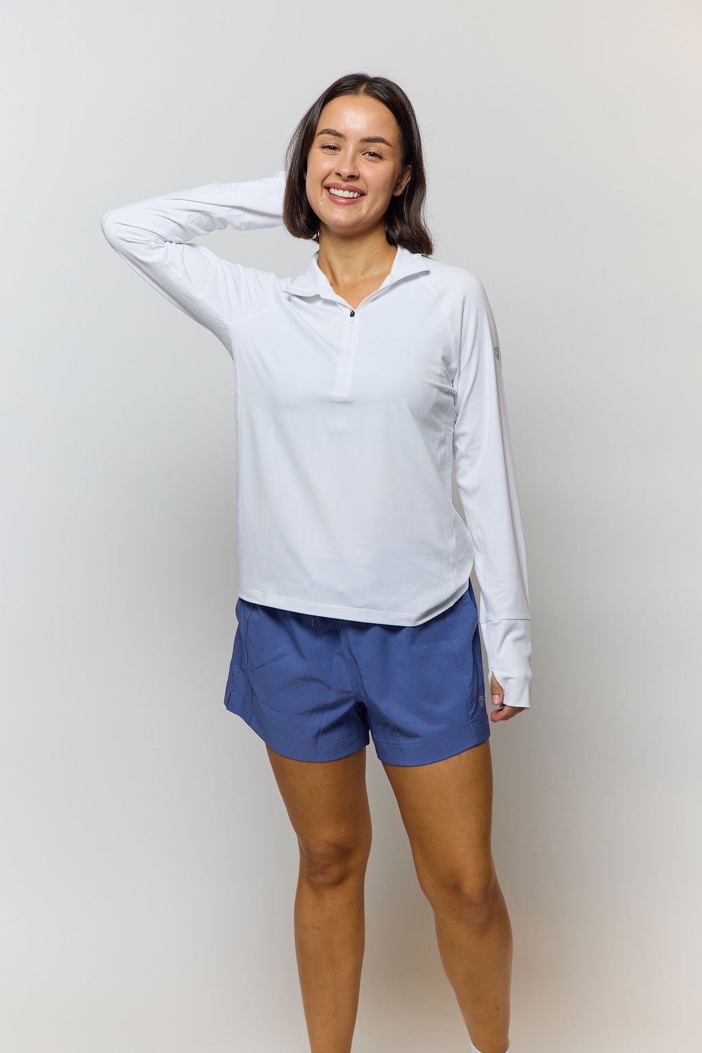 Foudy Mid-Weight Long Sleeve ½ Zip Top - My Love for Fitness