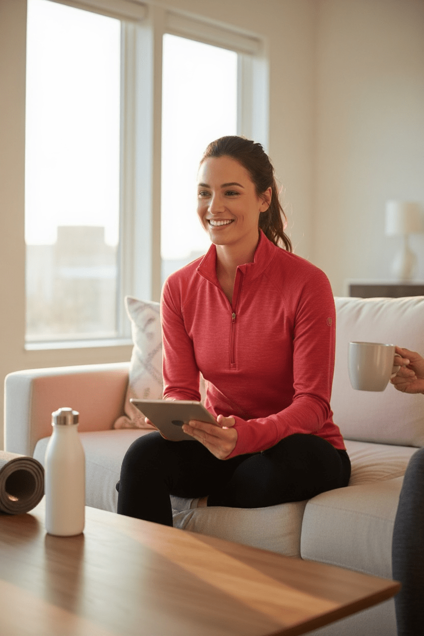 Foudy Mid-Weight Long Sleeve ½ Zip Top - My Love for Fitness