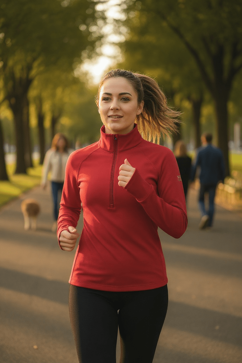 Foudy Mid-Weight Long Sleeve ½ Zip Top - My Love for Fitness