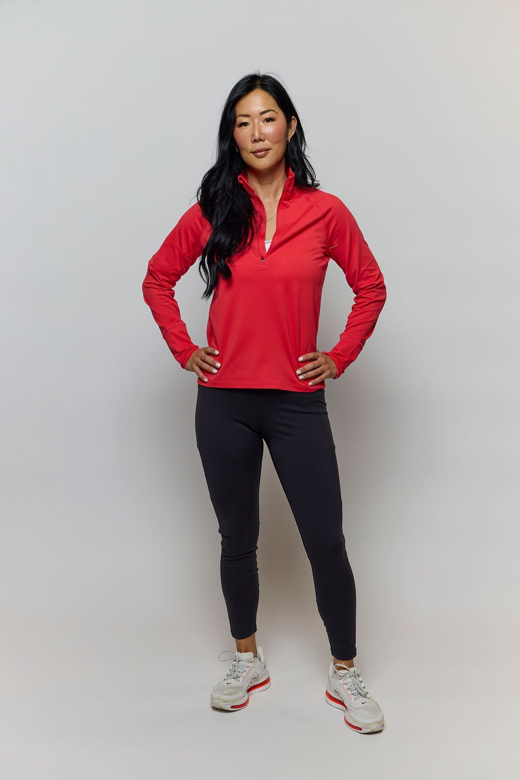 Foudy Mid-Weight Long Sleeve ½ Zip Top - My Love for Fitness