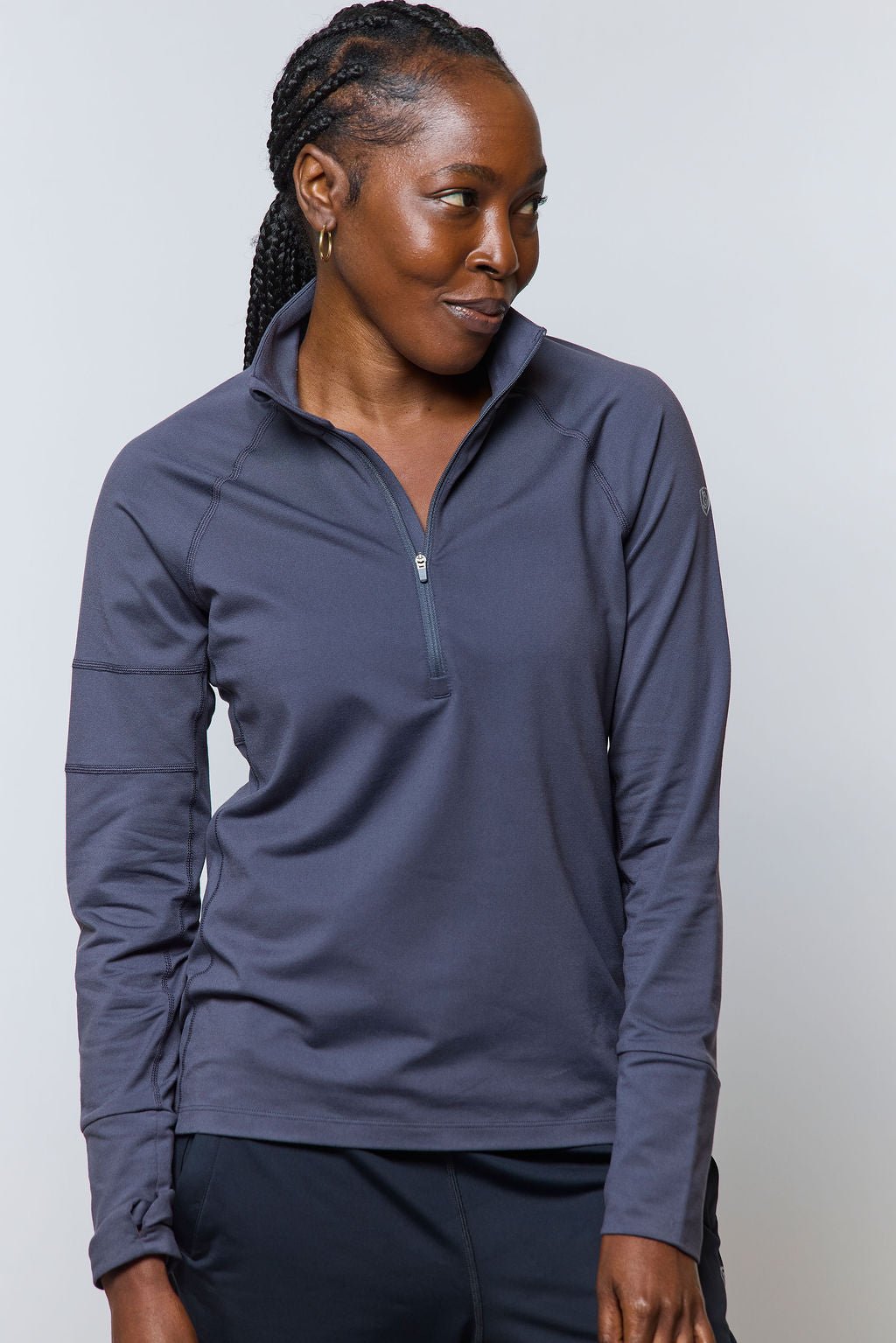 Foudy Mid-Weight Long Sleeve ½ Zip Top - My Love for Fitness