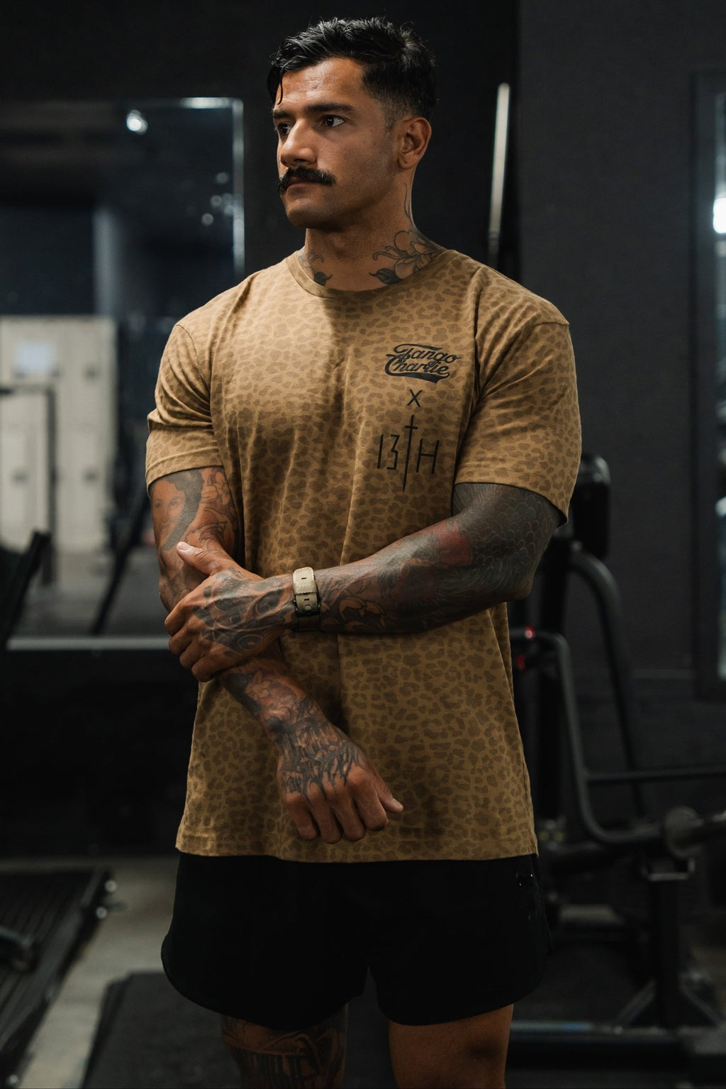 Lift Heavy. Pray Hard. Chestnut Leopard Unisex Tee - My Love for Fitness