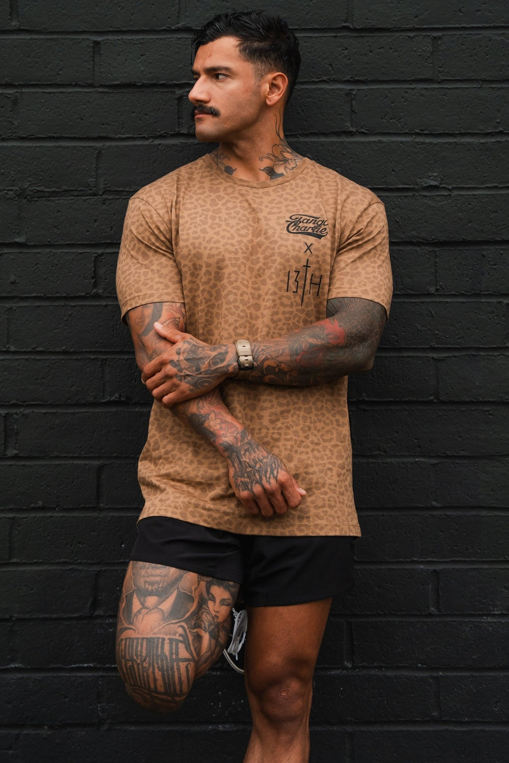 Lift Heavy. Pray Hard. Chestnut Leopard Unisex Tee - My Love for Fitness