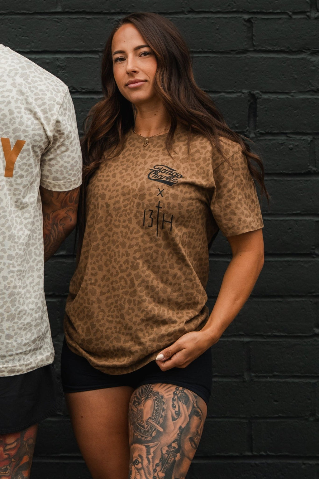 Lift Heavy. Pray Hard. Chestnut Leopard Unisex Tee - My Love for Fitness