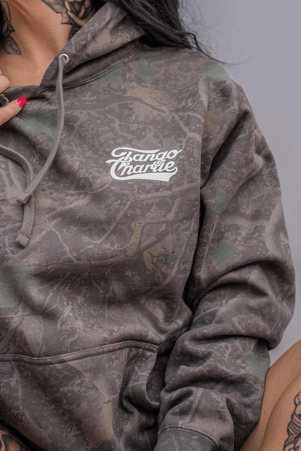 Lift Heavy. Trust God. Darkwood Camo Hoodie - My Love for Fitness