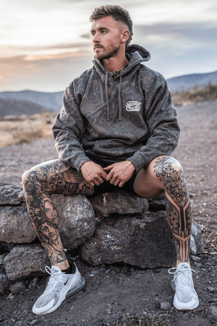 Lift Heavy. Trust God. Darkwood Camo Hoodie - My Love for Fitness