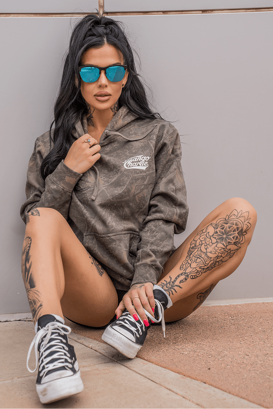 Lift Heavy. Trust God. Darkwood Camo Hoodie - My Love for Fitness