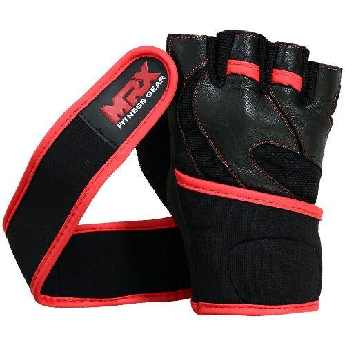 MRX Weight Lifting Leather Gloves with Wrist Strap - My Love for Fitness
