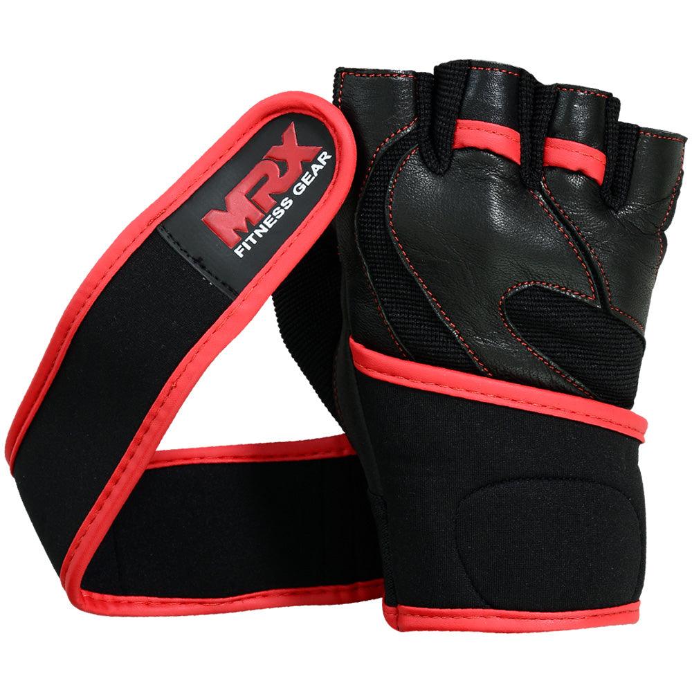 MRX Weight Lifting Leather Gloves with Wrist Strap - My Love for Fitness