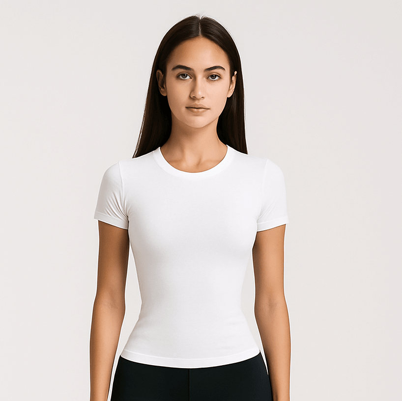 White OTL women's Everybody short-sleeve tee, front view