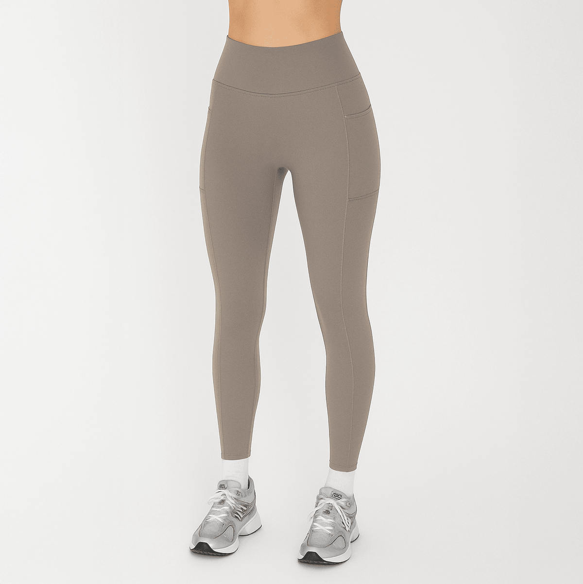 Mocha OTL high-waist pocket leggings, front view