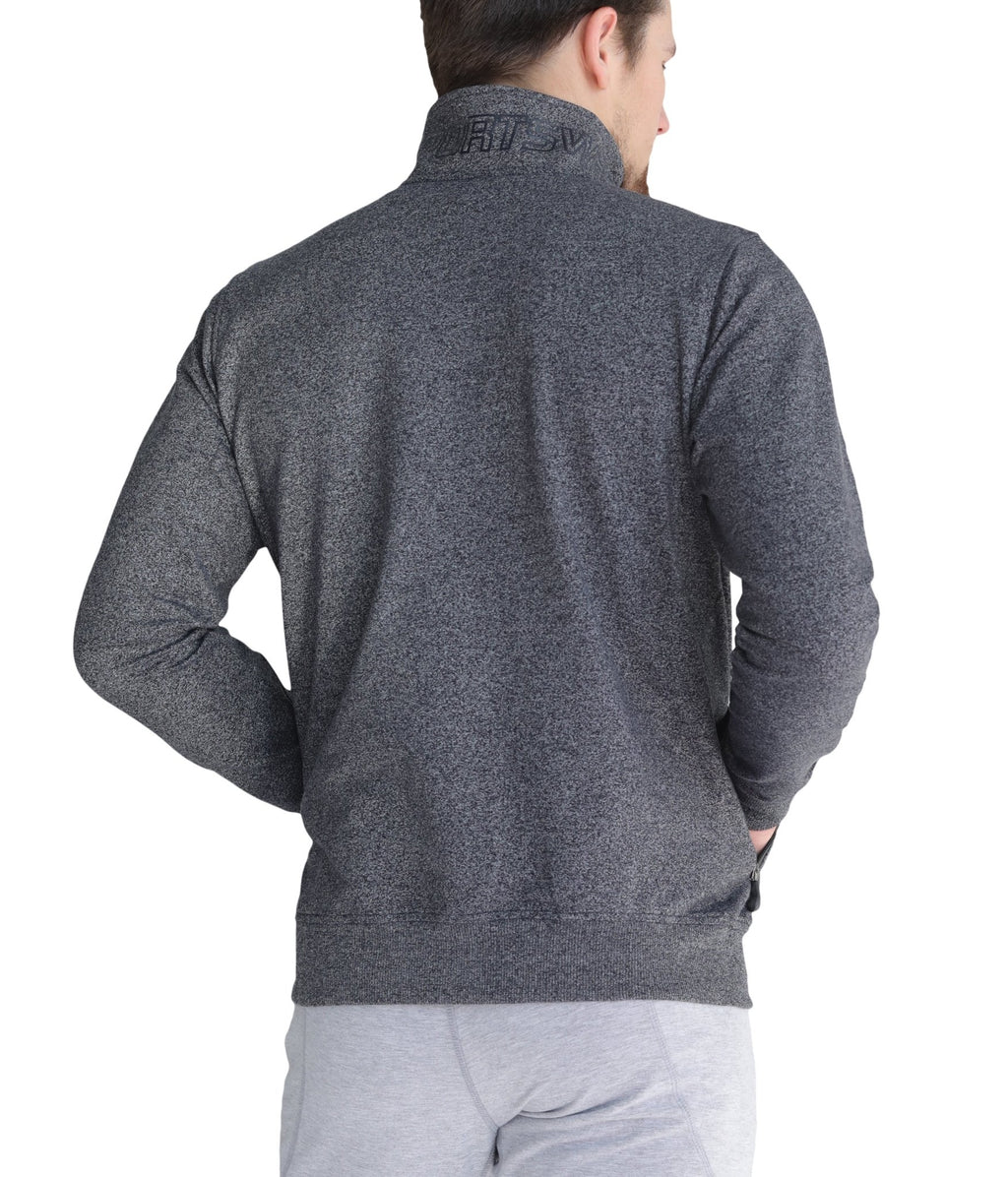 Heather Grey SCR All-Day Comfort full-zip sweatshirt, back view