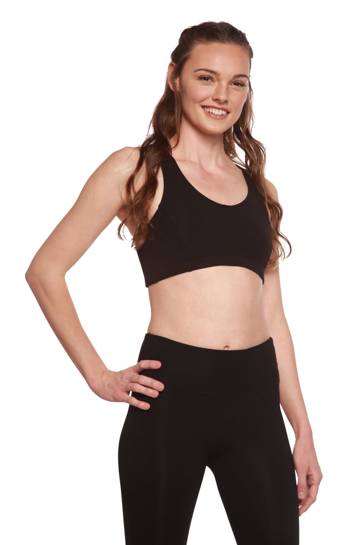 Spun Bamboo Padded Sports Bra – Black - My Love for Fitness
