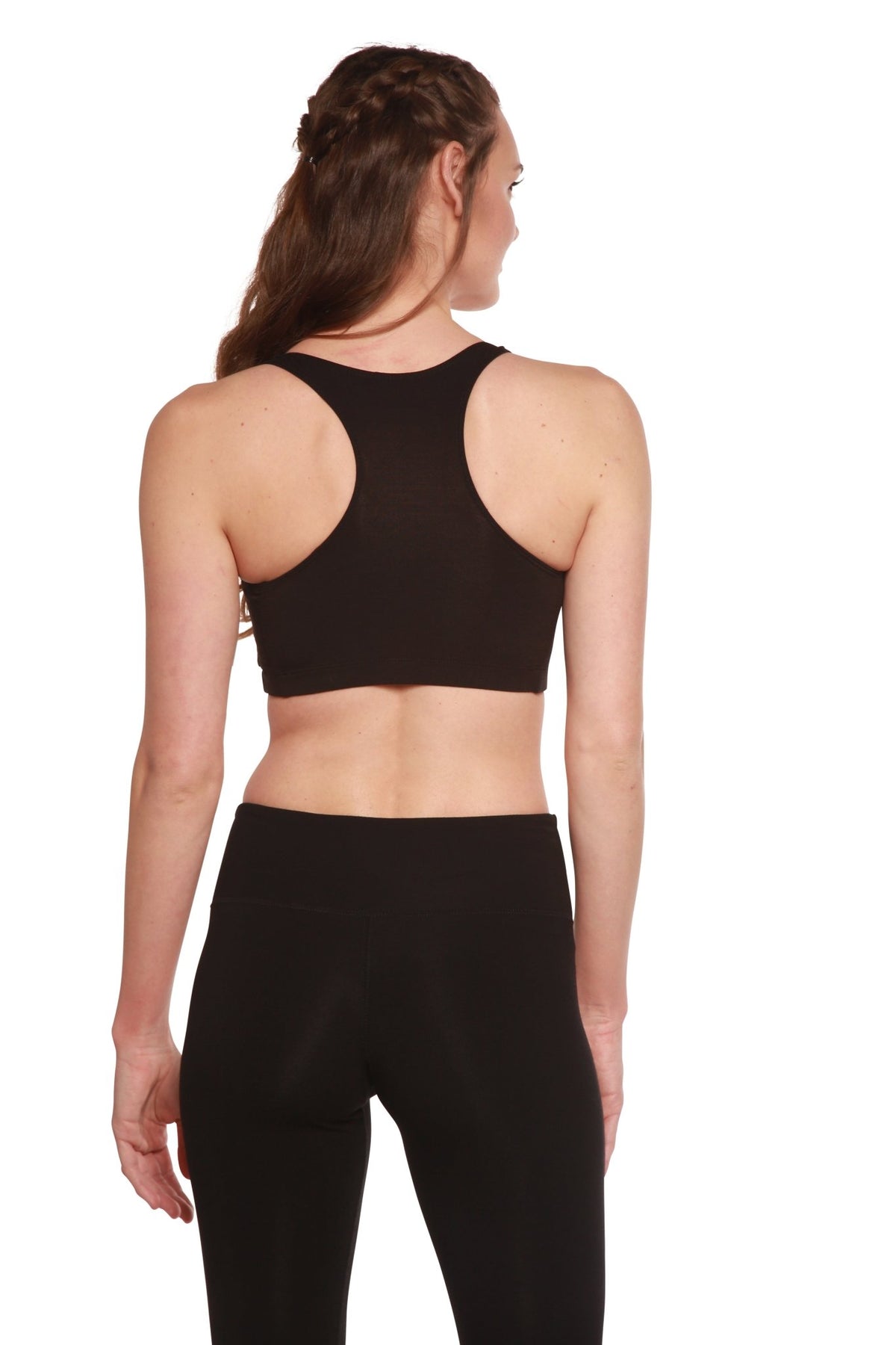 Spun Bamboo Padded Sports Bra – Black - My Love for Fitness