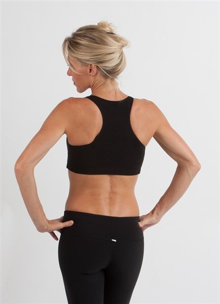 Spun Bamboo Padded Sports Bra – Black - My Love for Fitness