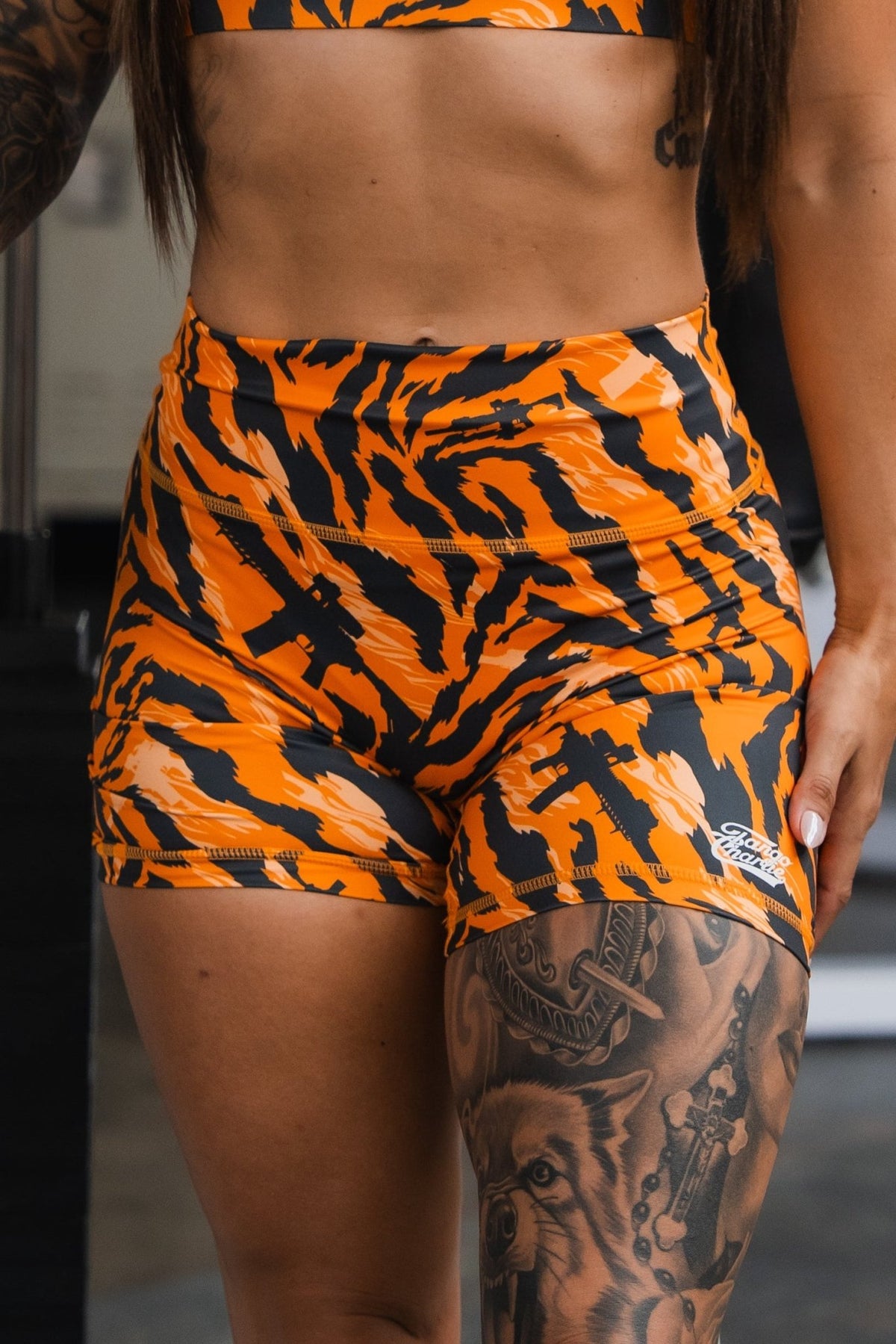 Tiger Snipe High-Waisted Women’s Training Shorts - My Love for Fitness