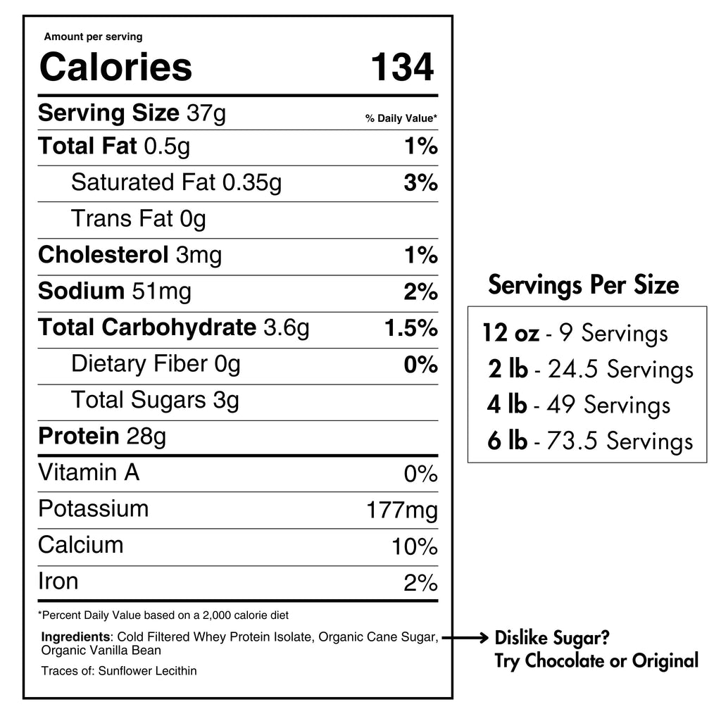 Whey Protein Isolate with Organic Vanilla - My Love for Fitness