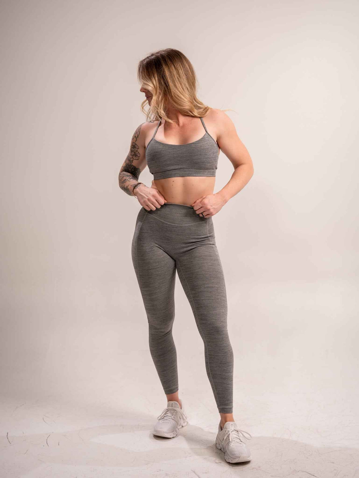 WOMEN'S | DEBUT MEGA-HIGH-RISE LEGGING : GRAY - My Love for Fitness