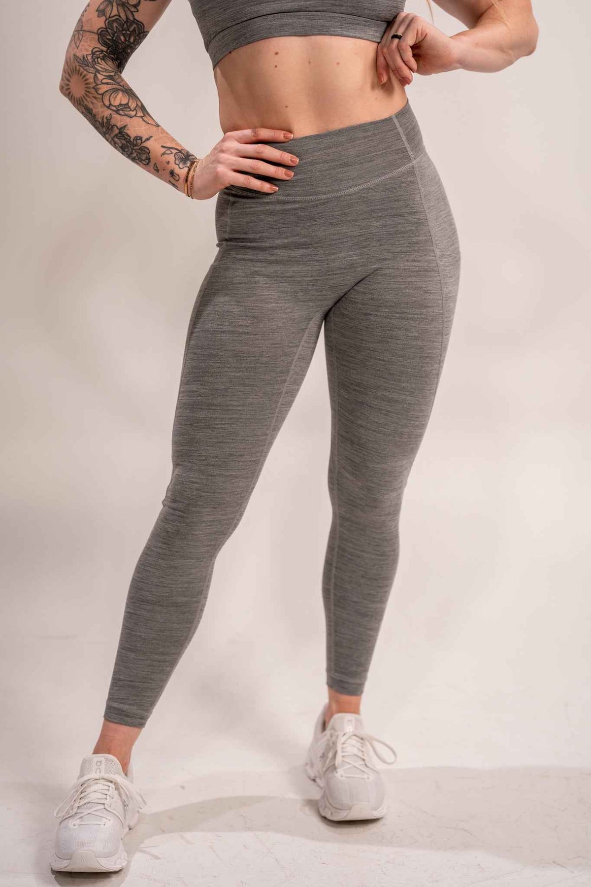 WOMEN'S | DEBUT MEGA-HIGH-RISE LEGGING : GRAY - My Love for Fitness