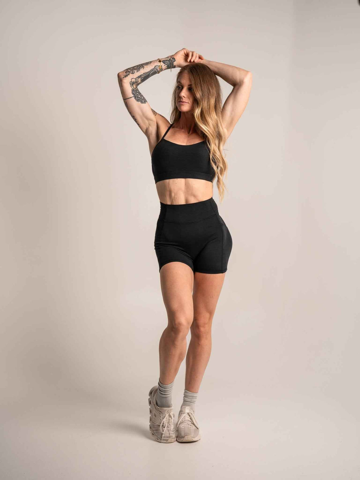 WOMEN'S | DEBUT SPORTS BRA : BLACK - My Love for Fitness