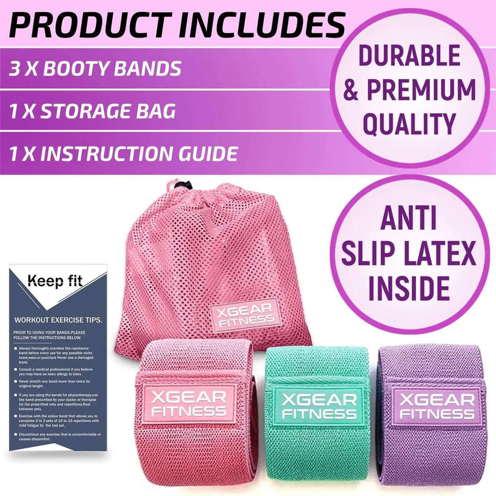 XGear Fitness Booty Bands – Set of 3 - My Love for Fitness